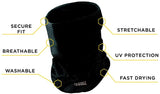 Brand new in package! Copper Fit Guardwell Face Cover and Neck Gaiter in Charcoal, Ages 13+