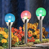 New Wayfair Outdoor Colour Changing & White Two LED Solar Decorative Ball Solar Lights(Set Of 3), Choose white or colour changing! Box has slight damage!