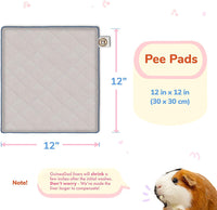 New GuineaDad Liner - Pee Pad 3 Pack (12x12 in Size) | Guinea Pig Fleece Cage Liners | Guinea Pig Bedding | Extra Absorbent Bamboo | Waterproof Bottom! Retails $85+