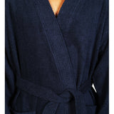 New Wayfair Haberfield 100% Cotton Terry Cloth Male Bathrobe with Pockets, Navy, Sz S/M! Retails $125+