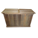 New Wayfair 26 Gallon Multi-Compartments Trash & Recycling Bin by Haggard Home, rom reclaimed wood to maintain its rustic look for years to come. Retails $309+
