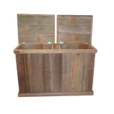 New Wayfair 26 Gallon Multi-Compartments Trash & Recycling Bin by Haggard Home, rom reclaimed wood to maintain its rustic look for years to come. Retails $309+