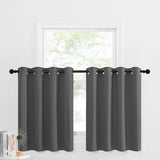 New NICETOWN Short Grey Curtain Valances - Small/Half Window Blackout Elegant Draperies with Grommets (52 Inches by 36 Inches Each Panel in Grey) Includes 2 Panels