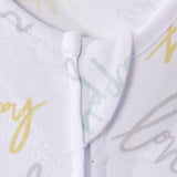 New in package! HALO Innovations SleepSack Self-Soothing Swaddle Happy Baby Love, Newborn!