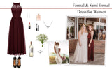 Women's Sleeveless Halter Floral Lace Formal Dress Cocktail Party Dress Bridesmaid Dress, IN WHITE! Size XS