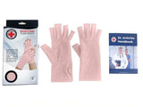 Ladies Arthritis Compression Gloves & Dr. Arthritis Handbook - Pink, Size Small
