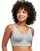 Hanes Women's Cozy Fit Seamless Wirefree Bra, Sz 2X, Grey!