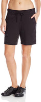 Brand new Hanes Women's Jersey Short, Black, Sz L! Combines the cotton jersey fabric you love with an adjustable draw cord waist for perfect fit.