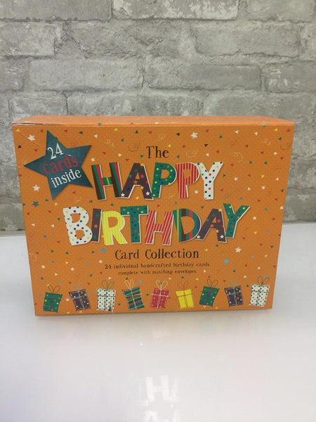 The Happy Birthday Card Collection! Includes Keepsake Box -24 Handcrafted Cards with coordinating envelopes -Individually wrapped