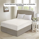 New Beautyrest Heated Mattress Pad Cotton Cover, Full Double White! features 20 heat settings that provide maximum warmth and comfort as well as a 10-hour shut-off timer for safety. Retails $148+