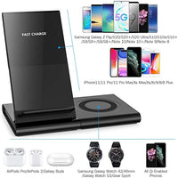 New in box! Hoidokly 2 in 1 Wireless Charger, Dual Charging Stand 10W Fast Charging Station for IQ Enabled Phones, Watches & Airpods!
