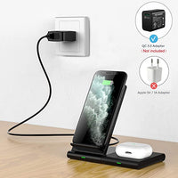 New in box! Hoidokly 2 in 1 Wireless Charger, Dual Charging Stand 10W Fast Charging Station for IQ Enabled Phones, Watches & Airpods!
