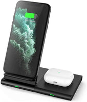 New in box! Hoidokly 2 in 1 Wireless Charger, Dual Charging Stand 10W Fast Charging Station for IQ Enabled Phones, Watches & Airpods!