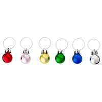 Holiday Glass Markers, Six ornament-shaped glass markers in a decorative gift box! Makes great stocking stuffers!