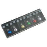Holiday Glass Markers, Six ornament-shaped glass markers in a decorative gift box! Makes great stocking stuffers!