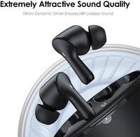New in box! Wireless Earbuds, HolyHigh Bluetooth 5.0 Earphones with Smart Touch Control, IPX7 Waterproof, 25H Playtime, CVC 8.0 Noise-Canceling Mic, Type-C Quick Charge, in-Ear Ear Buds with Portable Charging Case