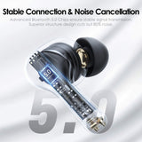 New in box! Wireless Earbuds, HolyHigh Bluetooth 5.0 Earphones with Smart Touch Control, IPX7 Waterproof, 25H Playtime, CVC 8.0 Noise-Canceling Mic, Type-C Quick Charge, in-Ear Ear Buds with Portable Charging Case