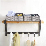 New HOMFA Closet Drawer Organizer Foldable Fabric Cloth Storage Cubes Basket for Underwear, Bras, Socks, 6 Pack Stripe(3 Size)