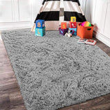 New Homore Luxury Fluffy Area Rug Modern Shag Rugs for Bedroom Living Room, Super Soft and Comfy Carpet, Cute Carpets for Kids Nursery, Home Decor,Grey,3x5 Feet