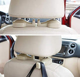 Millennium Collection 2 Pack Universal Car Vehicle Back Seat Headrest Hanger Holder Hook for Bag Purse Cloth Grocery (White 2 Pack)