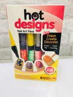 2 in 1 Brush & Art Pen Set! Hot Designs! Use squeeze for the perfect amount of polish, draw with the precision tip and create beautiful designs