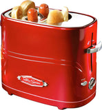 New in box! Nostalgia 2 Slot Hot Dog and Bun Toaster with Mini Tongs, Hot Dog Toaster Works with Chicken, Turkey, Veggie Links, Sausages and Brats, Retro Red
