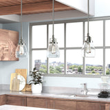 New Wayfair Brushed Nickel Houon 1 - Light Single Bell Pendant! Retails $213+