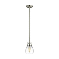 New Wayfair Brushed Nickel Houon 1 - Light Single Bell Pendant! Retails $213+