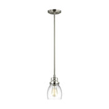 New Wayfair Brushed Nickel Houon 1 - Light Single Bell Pendant! Retails $213+