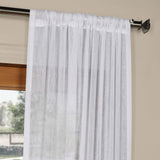 New in package! HPD Solid Faux Linen Sheer Curtains (2 Panels), 50 X 108 Each, Aspen White!