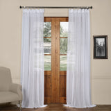 New in package! HPD Solid Faux Linen Sheer Curtains (2 Panels), 50 X 108 Each, Aspen White!