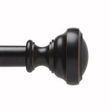 Brand new hometrends Noble 1" Drapery Rod Set 66-120" Matte Black!