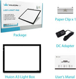 New Huion A3 Adjustable Brightness LED Light Art Craft Quilting Tattoo Tracing Pad Light Box 16 inch Working Area! Retails $100+