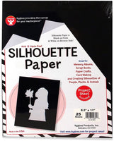 New HYGLOSS 14851 25-Sheet Silhouette Paper, 8.5 by 11-Inch, Black! Specialty craft paper that is lightweight and tear-resistant