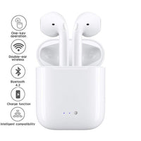 New in box! i7S TWS Mini Bluetooth Earbuds With Storage Case And Built In Charger White