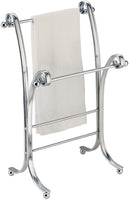 New iDesign York Metal Free-Standing Hand Towel Drying Rack for Master, Guest, Kids' Bathroom, Laundry Room, Kitchen, 9" x 5.5" x 13.5", Holds 2 Towels, Chrome
