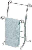 New iDesign York Metal Free-Standing Hand Towel Drying Rack for Master, Guest, Kids' Bathroom, Laundry Room, Kitchen, 9" x 5.5" x 13.5", Holds 2 Towels, Chrome