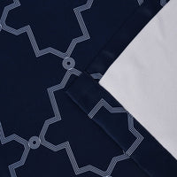 Superior Imperial Trellis Quality Soft, Insulated, Thermal, Woven Blackout Grommet Printed Curtain Panel Pair (Set of 2) 52" x 96" - Navy Blue