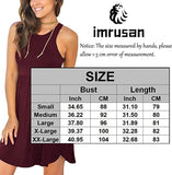 New Women Imrusan Sleeveless Racerback T Shirt Tank Dress with Pockets in Blue Mix, Sz M!