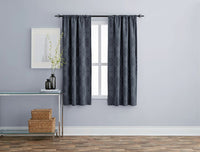 New Eclipse Zana Trellis Blackout Curtain Panels in Indigo Blue, Sz 4O"W X 63" L