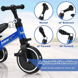 New assembled INFANS 3 in 1 Kids Tricycles for 1-3 Years Old, Toddler Bike 3 Wheel for Boys Girls, Lightweight Baby Balance Bike 2 Wheel, Adjustable Seat & Handlebar, Training Kids Trike w/Removable Pedal (Blue) Retails $110+