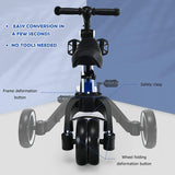 New assembled INFANS 3 in 1 Kids Tricycles for 1-3 Years Old, Toddler Bike 3 Wheel for Boys Girls, Lightweight Baby Balance Bike 2 Wheel, Adjustable Seat & Handlebar, Training Kids Trike w/Removable Pedal (Blue) Retails $110+