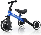 New assembled INFANS 3 in 1 Kids Tricycles for 1-3 Years Old, Toddler Bike 3 Wheel for Boys Girls, Lightweight Baby Balance Bike 2 Wheel, Adjustable Seat & Handlebar, Training Kids Trike w/Removable Pedal (Blue) Retails $110+