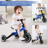 New assembled INFANS 3 in 1 Kids Tricycles for 1-3 Years Old, Toddler Bike 3 Wheel for Boys Girls, Lightweight Baby Balance Bike 2 Wheel, Adjustable Seat & Handlebar, Training Kids Trike w/Removable Pedal (Blue) Retails $110+