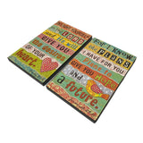 New Inspirational Wall Art set fun wooden pieces of art to hang up in your home! 13" X 20" Each! Great Gift Idea! Retails $40US+