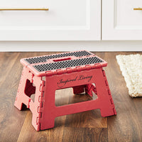 Brand new Inspired Living Step Heavy Duty Folding-stools, 9" High, RED! Super Strong & Sturdy! Holds up to 330 Lbs!