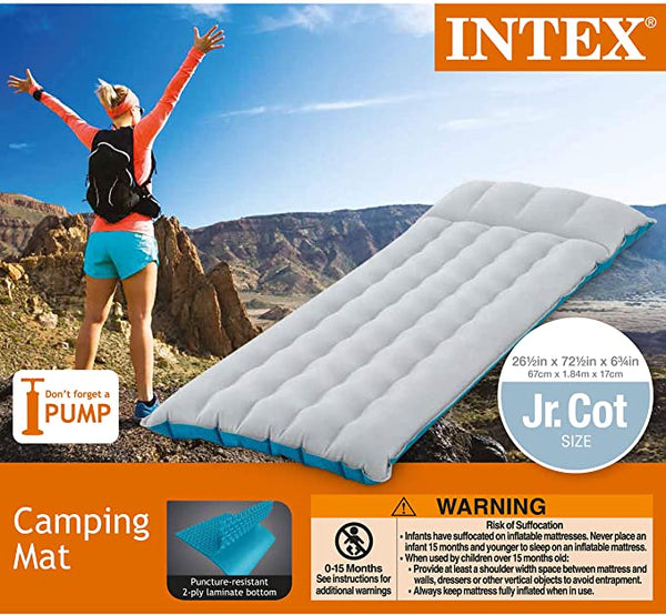 New in box! Intex Inflatable Camping Mattress, 72.5" x 26.5" x 6.75"