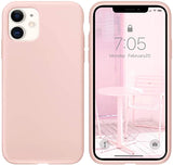 New IceSword iPhone 11 Case, iPhone 11 Silicone Case, Gel Rubber Full Body, Soft Microfiber, 6.1” iPhone 11 case Silicone - (Pink Sand)