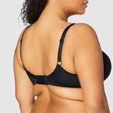 New Iris & Lilly Womens Underwire smooth fabric lightly lined T-shirt bra in Black, Sz 36DD