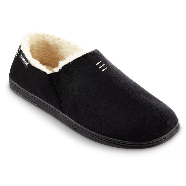 New with tags! Isotoner Men's Recycled Microsuede Nigel Closed-Back Cooling Gel Slippers in Black! Sz XXL 13-14, Retails $44US+